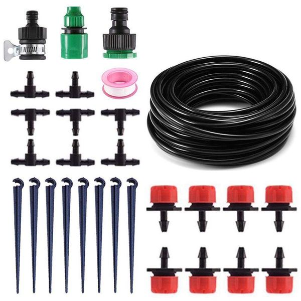 

watering equipments 82ft mini-drip irrigation kits garden kit 1/4 inch blank distribution tubing sprinkler system diy