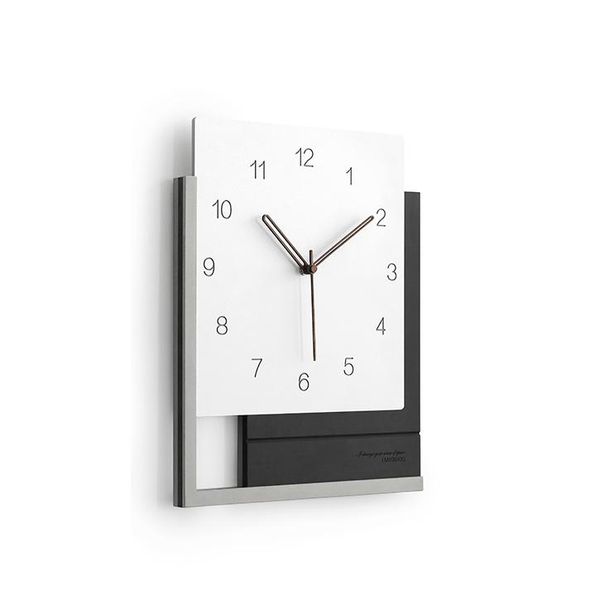 

wall clocks europe kids clock digital simple wooden square novelty watch geometric living room reloj de pared home decor eb50wc