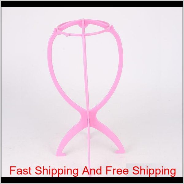 

wig stand rosy black blue and white color portable folding plastic wig hat holder hair d qylyxm homes2011