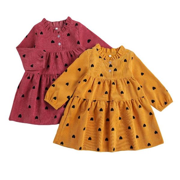 

girl's dresses 2021 kids for girls fashion toddler baby print ruched dress princess casual clothes vestidos, Red;yellow