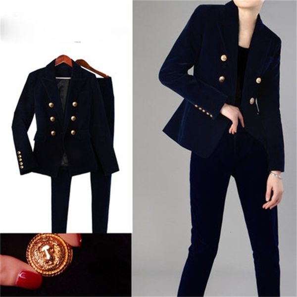 

elegant women's spring pants two-piece fashion temperament small velvet suit female autumn 314d, White