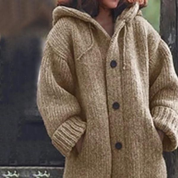 

autumn women long cardigan solid hooded sweater long coat winter women knitting coat plus size 5xl casual knittwear2, White;black
