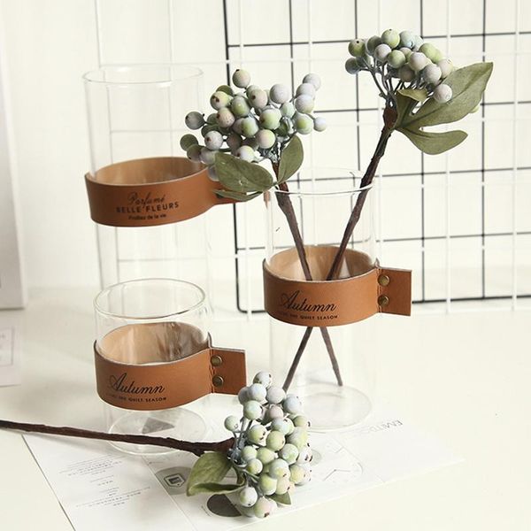 

29cm artificial plants fake berry stems floral sprays for christmas tree filler flower arrangements for wedding party home decor