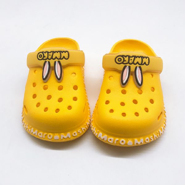

High Quality Kids Garden Shoes Cartoon Rabbit Ear Pattern Slippers For Girls Boys Indoor Beach Shoes Soft Non Slip Slippers, Black
