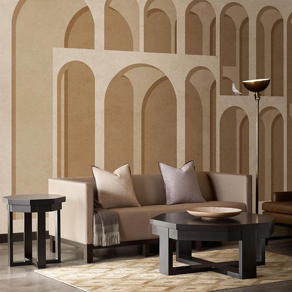 

wallpapers masar arched custom mural el clubhouse large wallpaper porch restaurant aqueduct