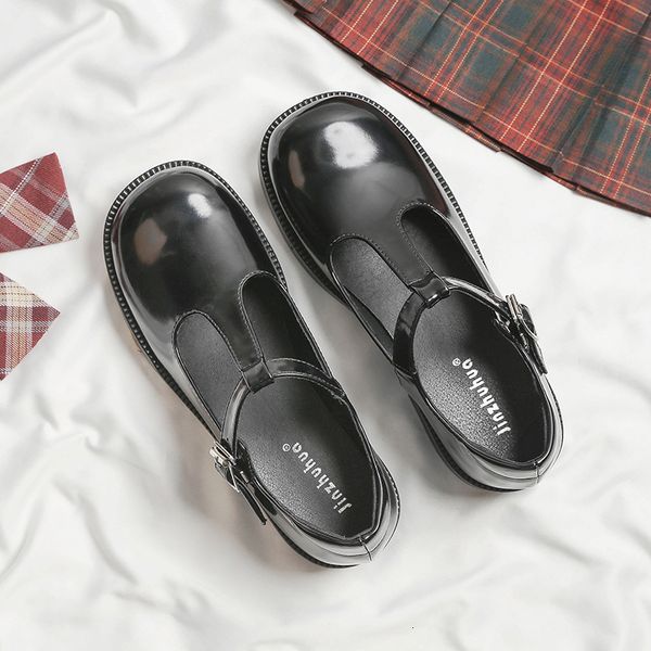 

sweet girls kawaii tea beautiful japanese party anime lolita harujuku women's buckle uniform jk loli shoes iujw, Black