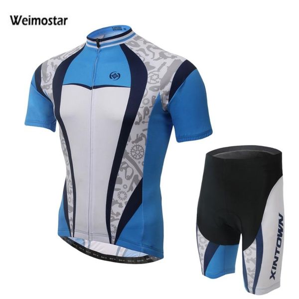 

racing sets weimostar cycling jersey summer bike short sleeve set ropa ciclismo clothing sportswear factory-direct-clothing, Black;blue