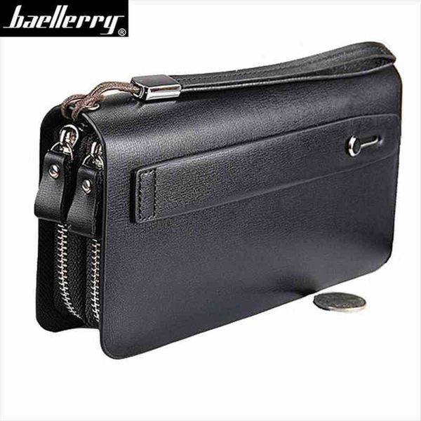 

double zipper men wallets leather business male clutch bag long purses with phone coin pocket carteira women wallet, Red;black