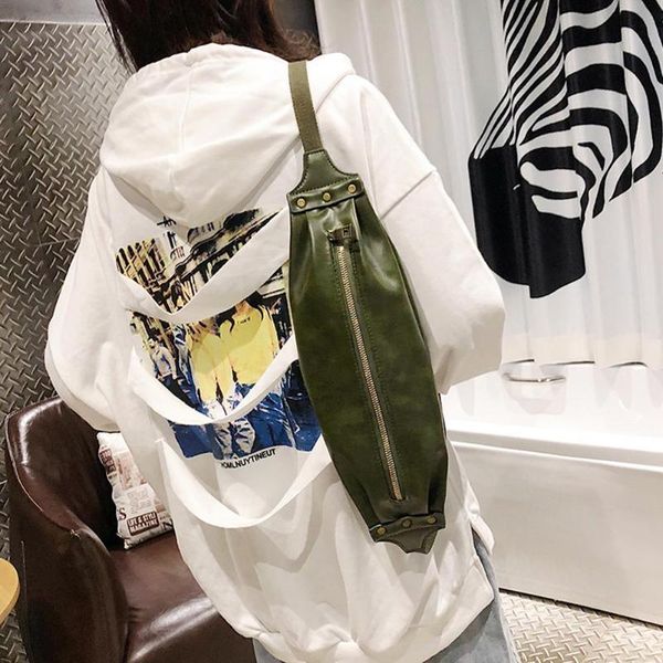

waist bags casual leather vintage chest pack bag women shoulder crossbody