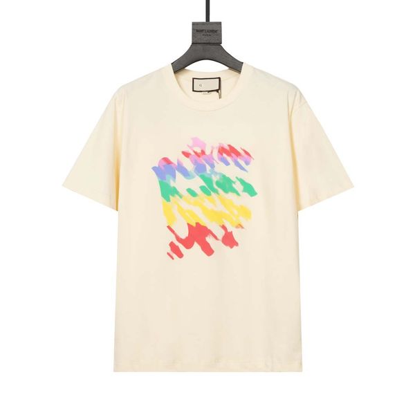 

21ss t-shirt men's summer short-sleeved high-quality t-shirt street hip-hop paris fashion embroidery round neck men's and women&#0, White;black