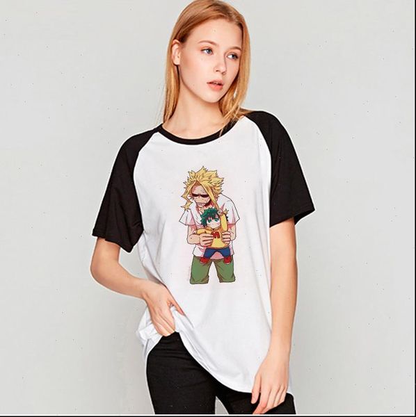 

new my hero academia t shirt womens short sleeve clothing boku no hero academia funny cartoon print t shirt for men madies, White