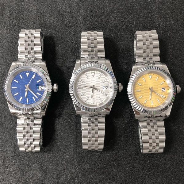 

wristwatches 39mm men's watch oyster perpetual stainless steel case sterile dial blue luminous japanese nh35 movement 3, Slivery;brown