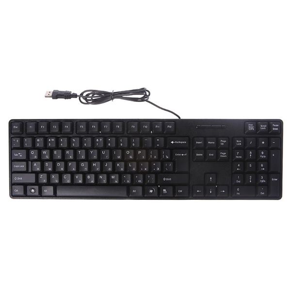 

russian/ english silent keyboard waterproof office keyboard for windows computer