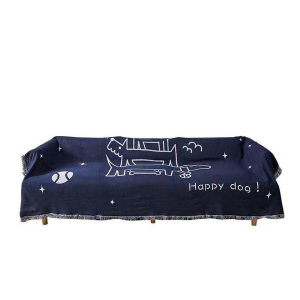 

blankets dog blue fringed cotton sofa cover towel home wall products bedspread blanket hanging hippie wool piano