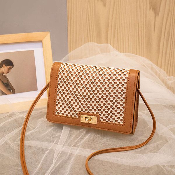 

fashion 2021 new fresh sweet women's single shoulder simple and versatile mesh messenger bag