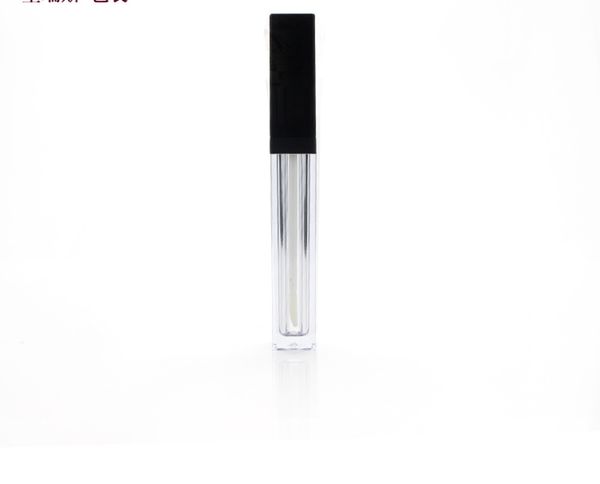 

wholesale square transparent 5ml plastic lip gloss tube with brush