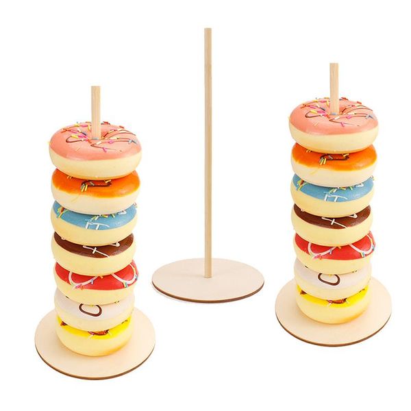 

party decoration wedding donuts wall wooden holds stand dessert doughnut table holder kids birthday supplies