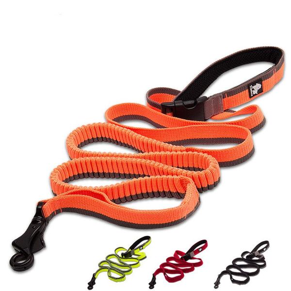 

dog collars & leashes pet collar harness running bungee leash pets rope hand-held waistworn adjustable nylon elastic retractable