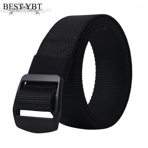 

belts ybt belt black alloy ring buckle men solid color nylon and women casual1, Black;brown