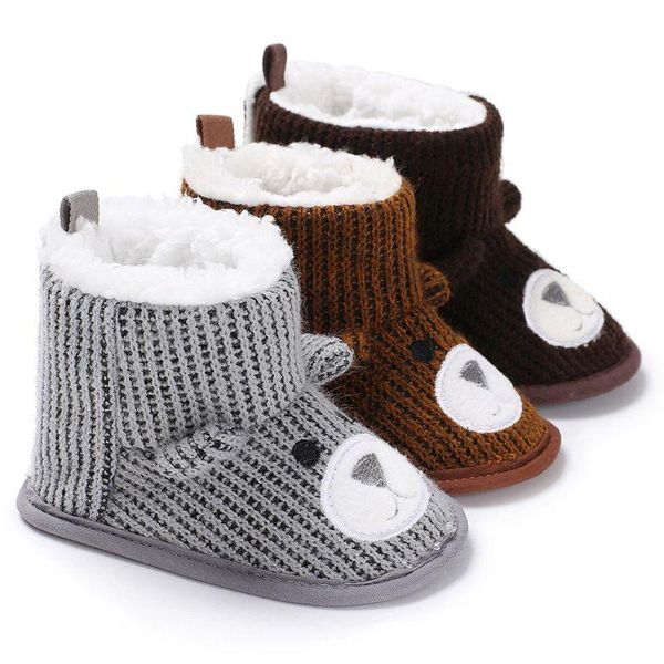 

first walkers cotton baby shoes boots soft warm plush prewalker cartoon print winter anti slip born toddler boy girl
