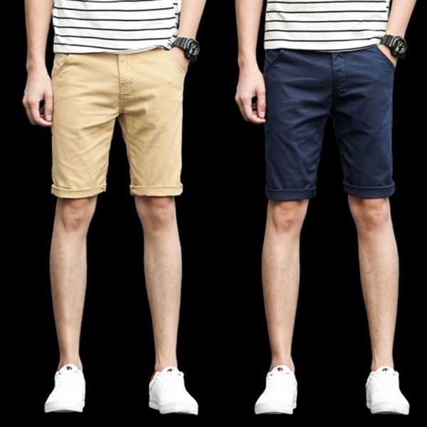 

new mens shorts pants black khaki pants shorts slacks casual chinos for the summer trousers clothes, White;black