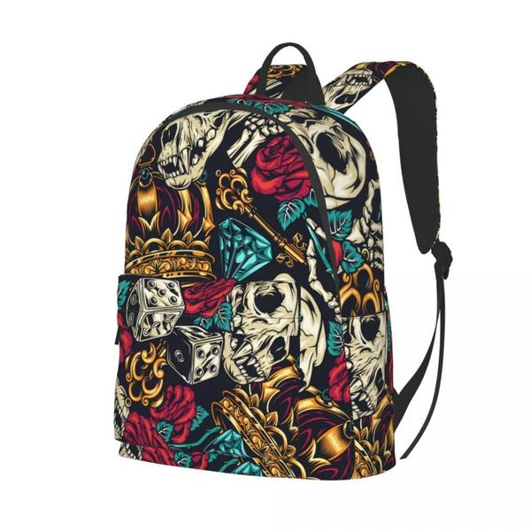 

backpack schoolbag for teenager girls boys vintage tattoos bag student book pack