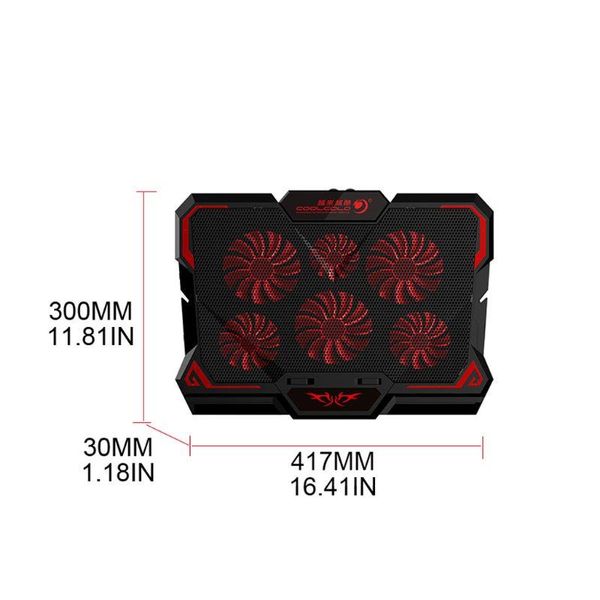 

inch gaming lapcooler height adjustable notebook computer cooling pad pads