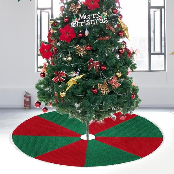 

christmas decorations 2021 122cm tree decor red green skirt for mas high quality