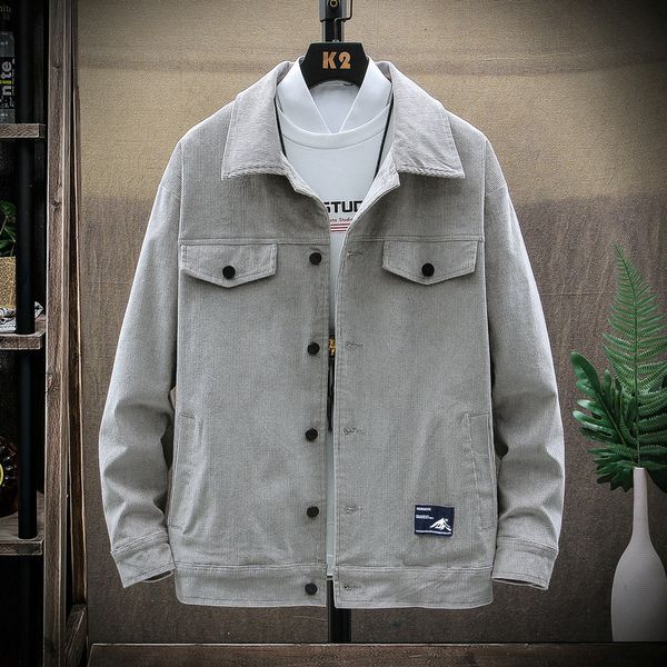 

men's jackets spring jacket men oversized male corduroy only breasted outwear casual bomber streetwear coat 7lzk, Black;brown