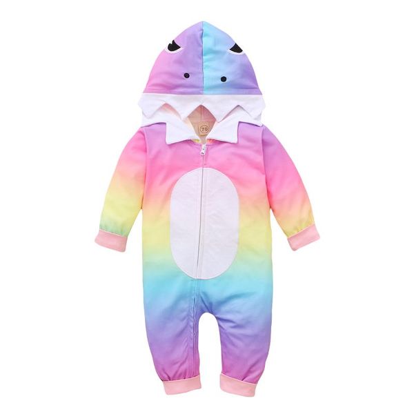 

jumpsuits baby girls boys hooded zipper jumpsuit fluorescent color long sleeve pants born kids romper 0-18m, Blue