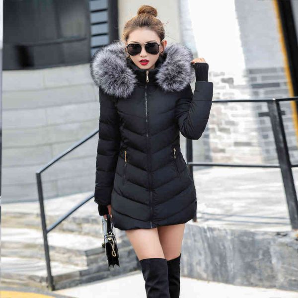 

women's down & parkas arrival fashion slim women winter jacket cotton padded warm thicken ladies coat long coats parka womens jackets m, Black