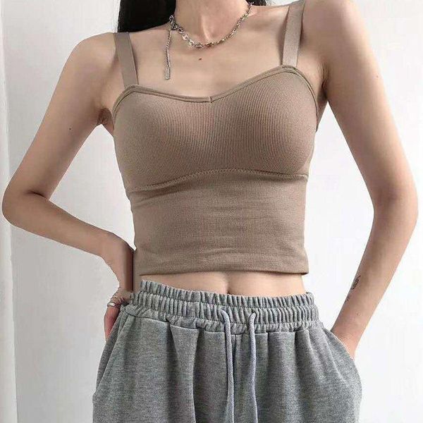 

push up yoga bra solid color thread pattern adjustable fitted lightweight quick dry shockproof high impact support tank, White;black