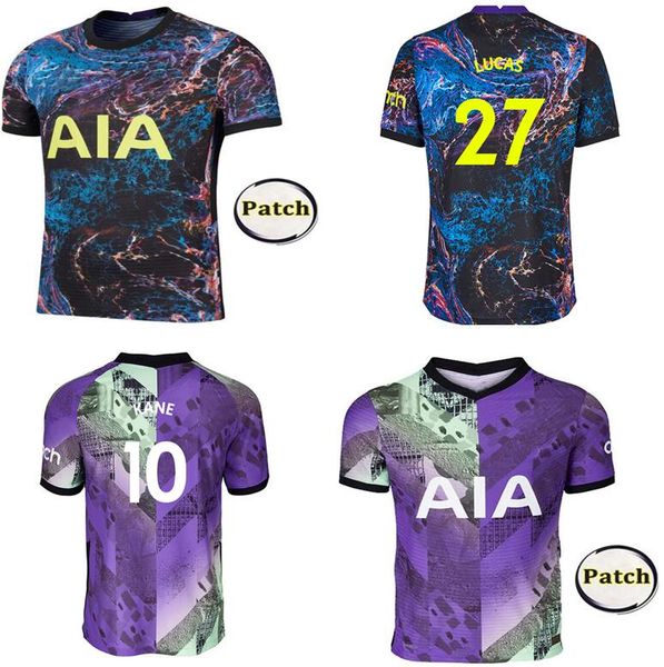 

21 22 kane son bergwijn soccer jerseys hojbjerg colorful away 2021 2022 lucas dele thirda'a, Black;yellow