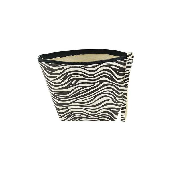 

bag black zebra stripe pu silver flower leather cosmetic storage bag travel cosmetic girl cosmetic simple storage 5 pcs/bag fc4