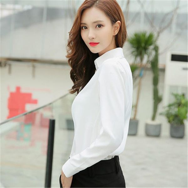 

women's blouses & shirts arrive blouse shirt fashion office lady v neck girls ches for spring summer lwl029, White