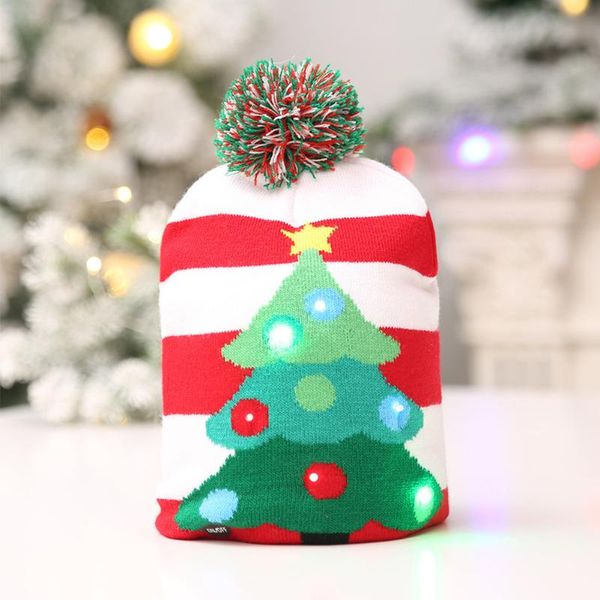 

christmas decorations beanie hat adults led knitting home warm party decor festival holiday with light glowing kid gift soft
