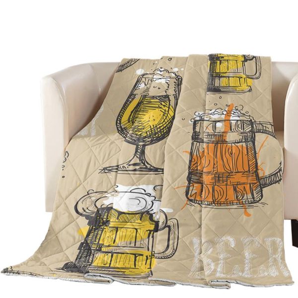 

comforters & sets vintage text beer glasses summer quilt blankets comforter bed cover home textiles bedding suitable for adults kids