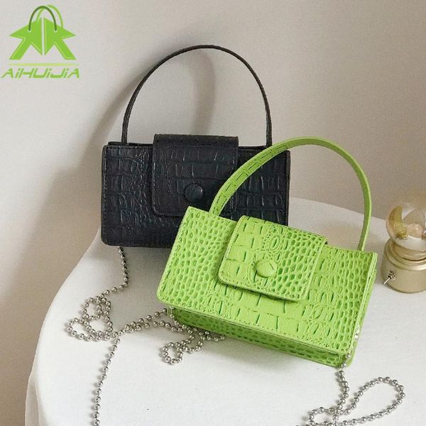 

evening bags luxury crocodile pattern pu leather crossbody bag for women chain female shoulder handbags mini purses travel messenger