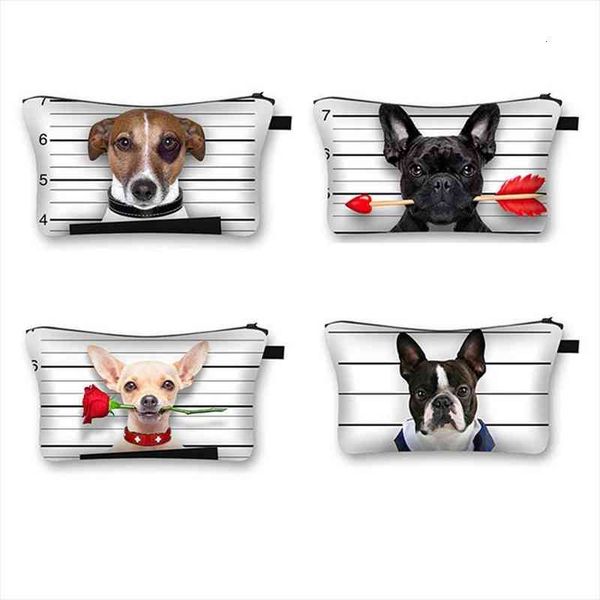 

cute dog 3d printed cosmetic bags pug women makeup organizer necessaries for travelling cases