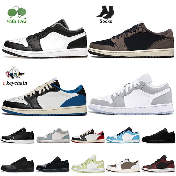 

2022 mens women athletic trainers basketball shoes jumpman 1 1s low black white fragment wolf grey hyper royal carbon fiber all-star dark be, White;red