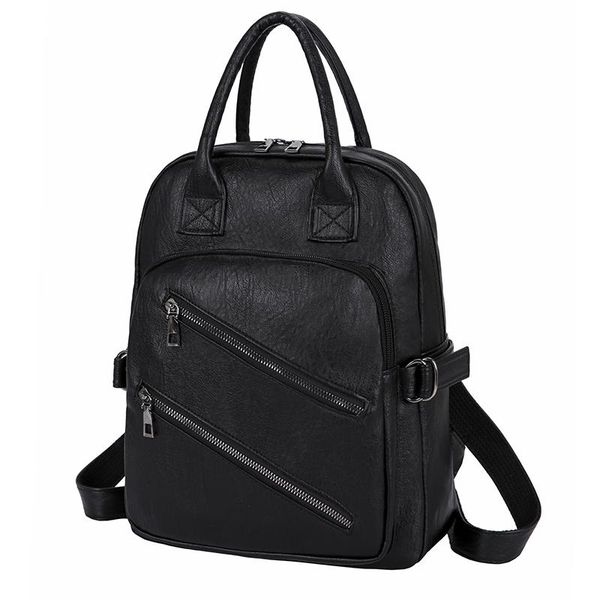 

outdoor bags fashion pu backpack casual leather women's single shoulder diagonal handbag multifunctional student school