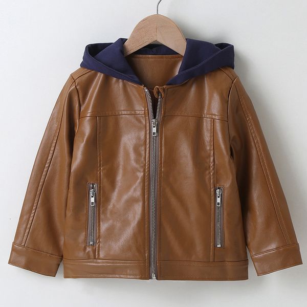 

short leather jacket for handsome boys, White