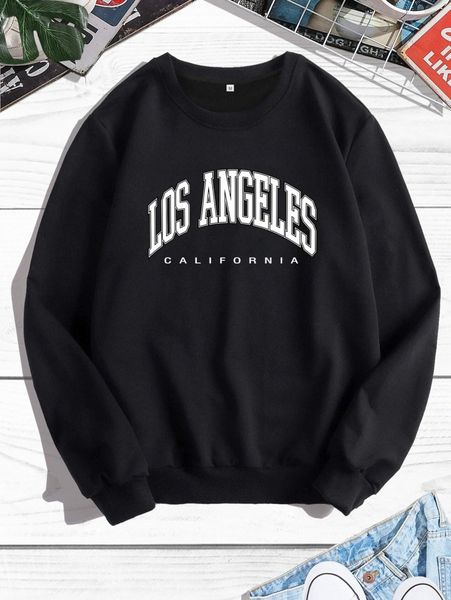 

men letter graphic round neck sweatshirt p0kf#, Black