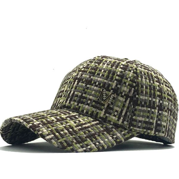 

ball cap children's winter leisure baseball with plaid, Blue;gray