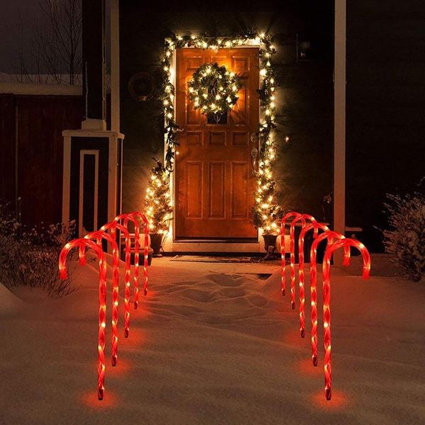 

lawn lamps cane led light christmas garden pathway lights xmas navidad decorations for home candy year decor