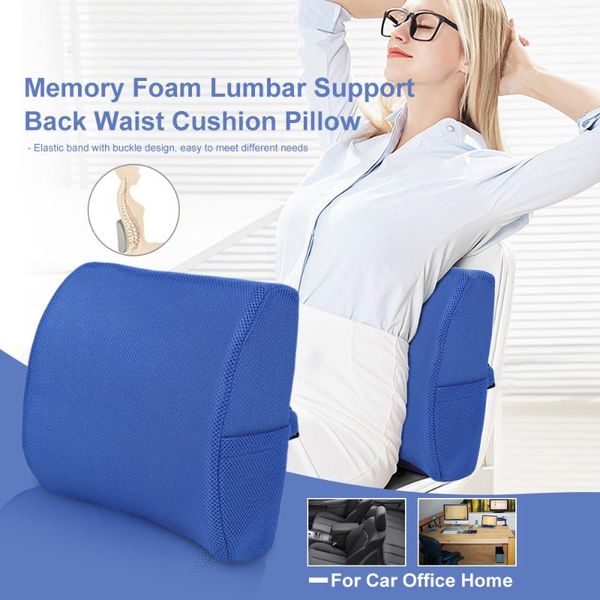 

pillow original memory foam lumbar support back waist cushion for car office home textile body