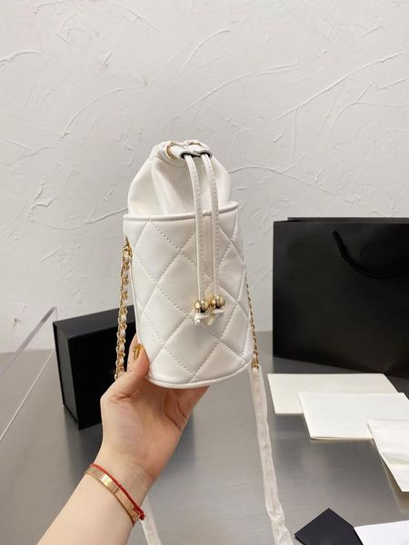 

shoulder bags 100807 08 2021 style women's fashion bucket bag chain diagonal span
