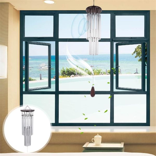 

decorative objects & figurines creative multi metal tube doorbell wind chimes pendant home decoration