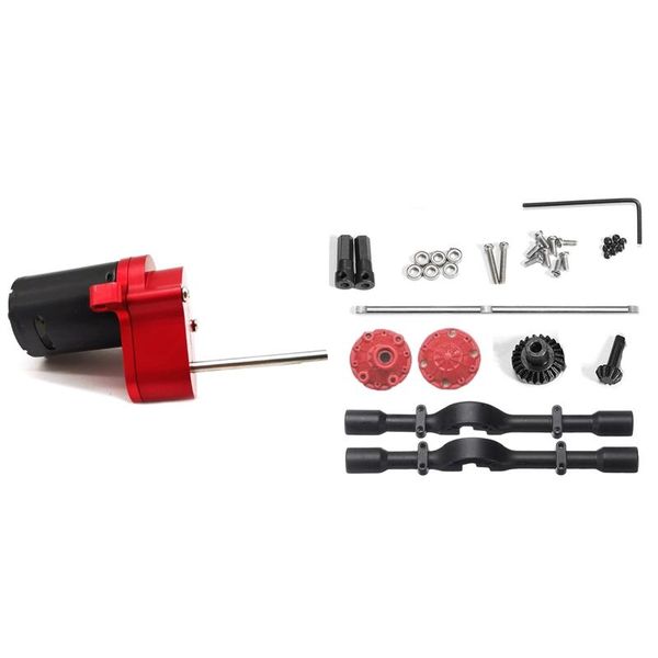 

drones metal rear bridge axle gear black with transmission gearbox 370 motor red