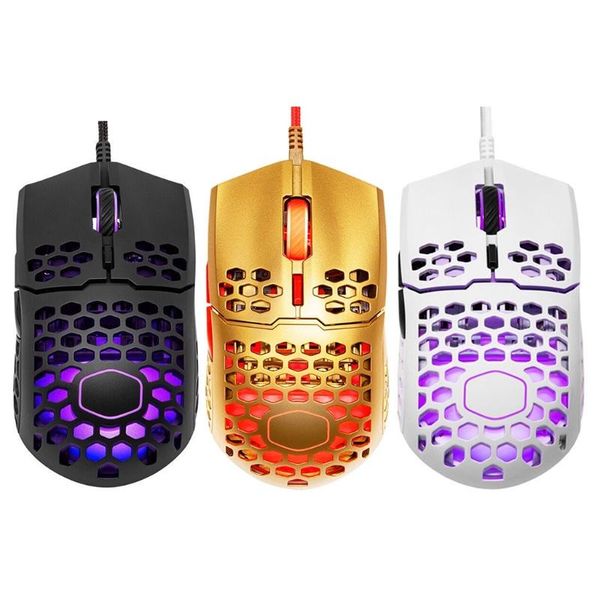 

cooler master mm711 honeycomb shell gaming mouse 16000 dpi pixart pmw 3389 optical sensor colorful rgb backlit light wired mice
